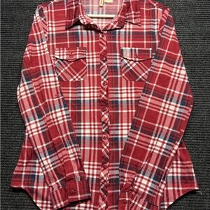 Passport Red and White Plaid Shirt